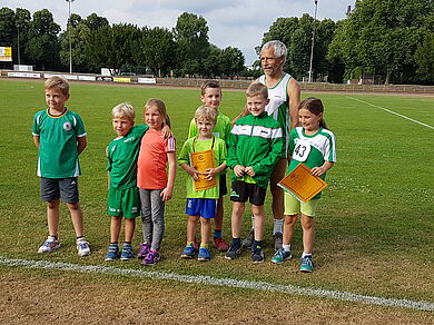 Unsere LA-KInder der Jg. 2008-2011 beim Sportfest des CSV Marathon am 28.6. 2017 